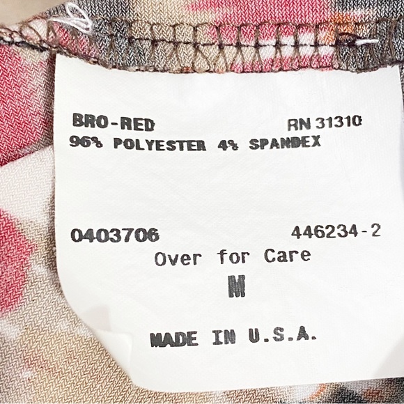 AB STUDIO print diagonal ruffle front adjustable strap tank top flowy knit M - Picture 8 of 8